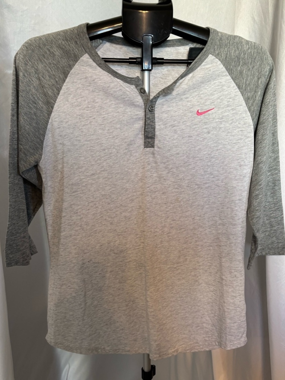 Nike Light Gray Heather Crew with Subtle Charcoal Accents